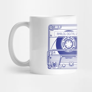 Cassette Tape (Cosmic Cobalt Lines) Analog / Music Mug